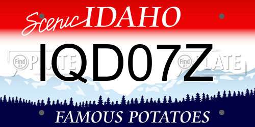 IQD07Z Idaho License Plate