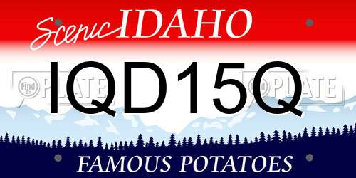 IQD15Q Idaho License Plate