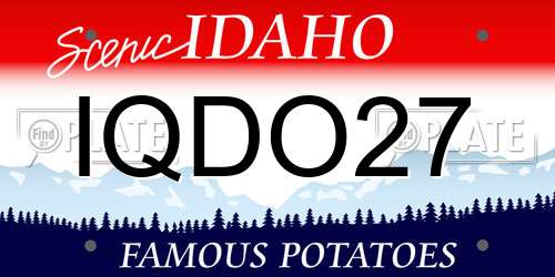 IQDO27 Idaho License Plate