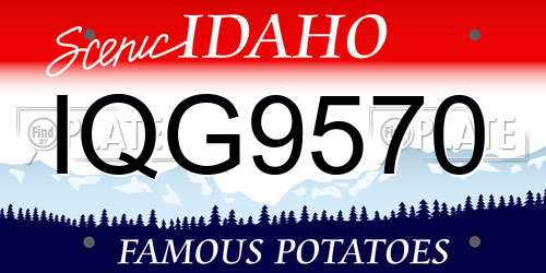 IQG9570 Idaho License Plate