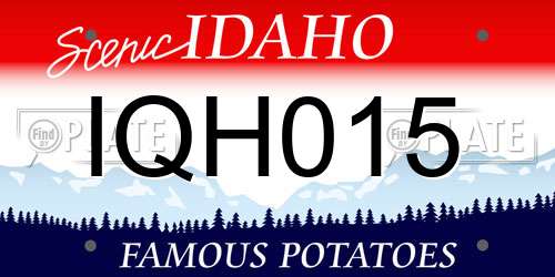 IQH015 Idaho License Plate