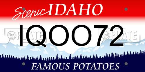 IQOO72 Idaho License Plate