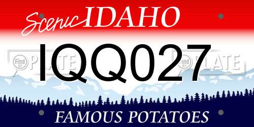 IQQ027 Idaho License Plate