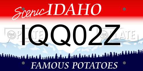 IQQ02Z Idaho License Plate