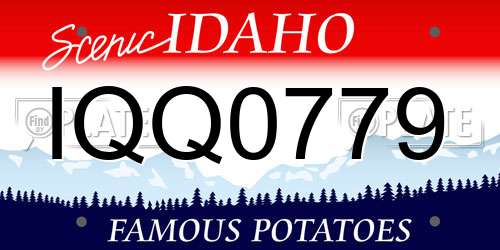 IQQ0779 Idaho License Plate