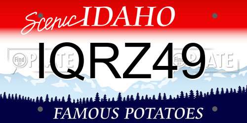 IQRZ49 Idaho License Plate