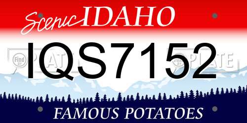 IQS7152 Idaho License Plate