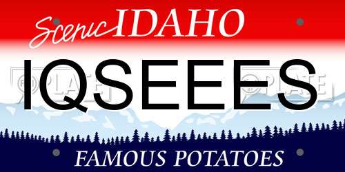 IQSEEES Idaho License Plate