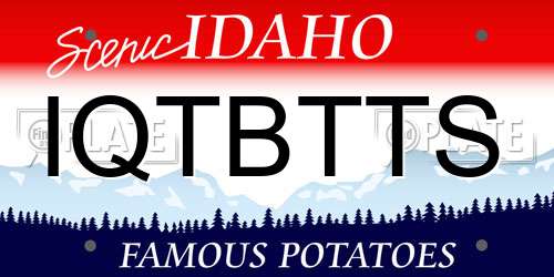 IQTBTTS Idaho License Plate