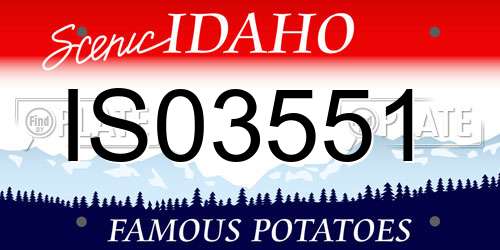 IS03551 Idaho License Plate
