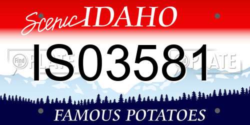IS03581 Idaho License Plate