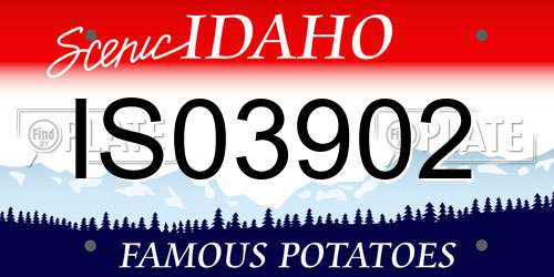 IS03902 Idaho License Plate