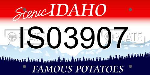IS03907 Idaho License Plate