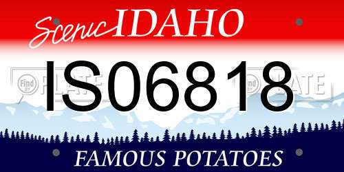 IS06818 Idaho License Plate