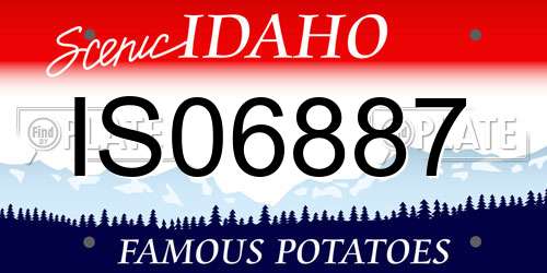 IS06887 Idaho License Plate