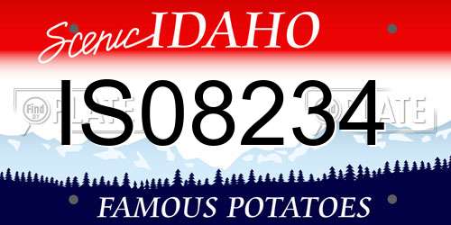 IS08234 Idaho License Plate