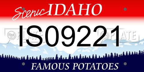IS09221 Idaho License Plate
