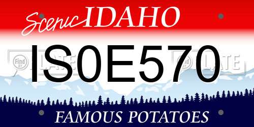 IS0E570 Idaho License Plate