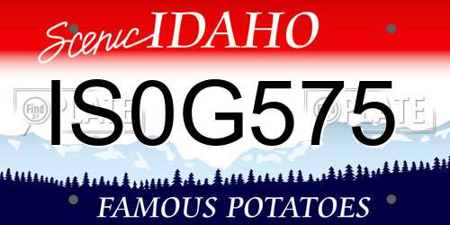 IS0G575 Idaho License Plate