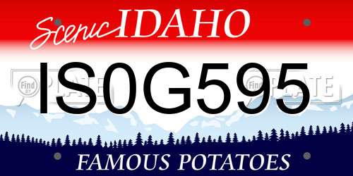 IS0G595 Idaho License Plate