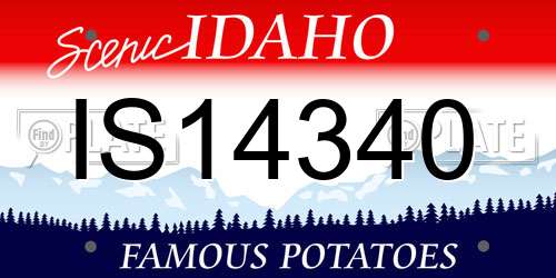 IS14340 Idaho License Plate
