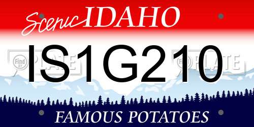 IS1G210 Idaho License Plate