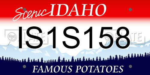 IS1S158 Idaho License Plate