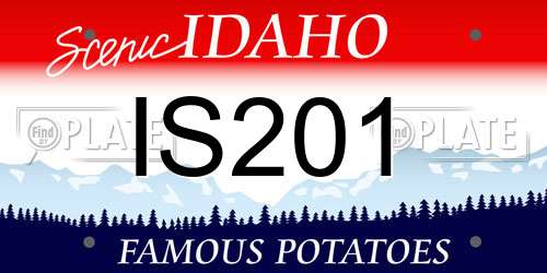 IS201 Idaho License Plate