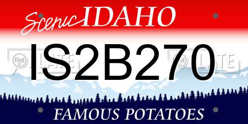 IS2B270 Idaho License Plate