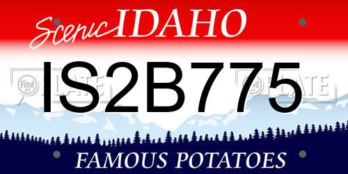IS2B775 Idaho License Plate