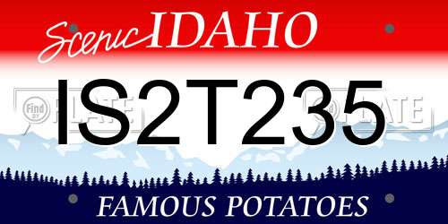 IS2T235 Idaho License Plate