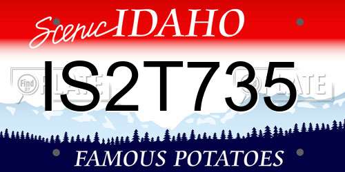 IS2T735 Idaho License Plate