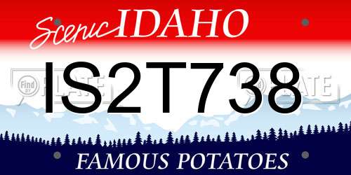 IS2T738 Idaho License Plate