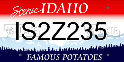 IS2Z235 Idaho License Plate