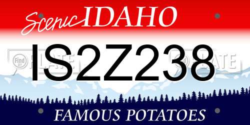 IS2Z238 Idaho License Plate