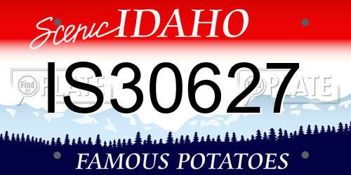 IS30627 Idaho License Plate