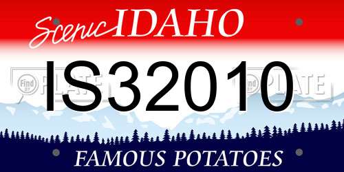 IS32010 Idaho License Plate