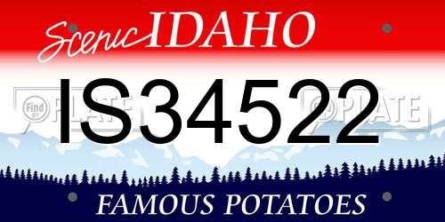 IS34522 Idaho License Plate