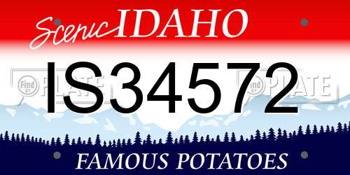 IS34572 Idaho License Plate