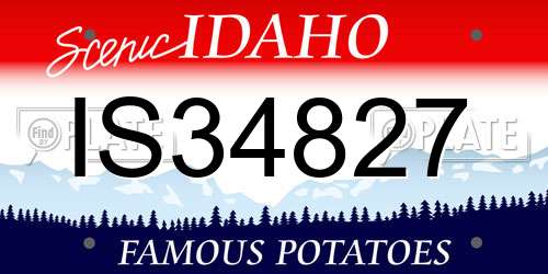 IS34827 Idaho License Plate