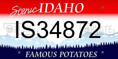 IS34872 Idaho License Plate