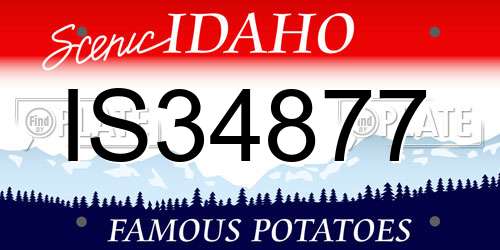 IS34877 Idaho License Plate