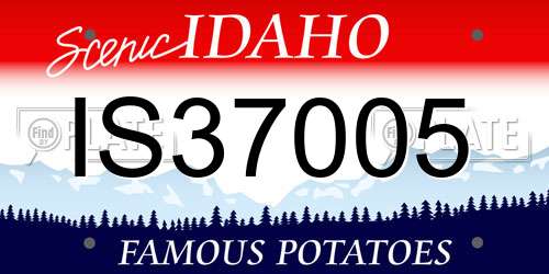 IS37005 Idaho License Plate