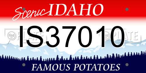 IS37010 Idaho License Plate
