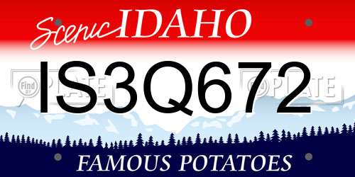 IS3Q672 Idaho License Plate