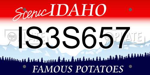 IS3S657 Idaho License Plate