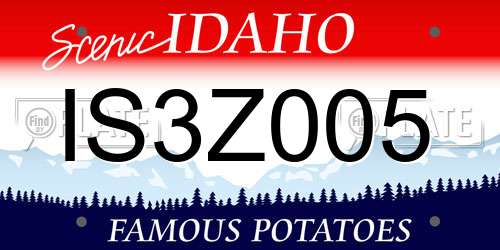 IS3Z005 Idaho License Plate
