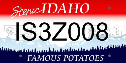 IS3Z008 Idaho License Plate