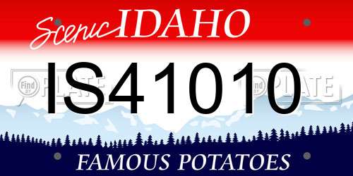 IS41010 Idaho License Plate