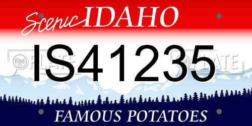 IS41235 Idaho License Plate